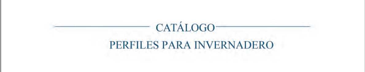 Catálogo perfiles invernadero Lisanplast